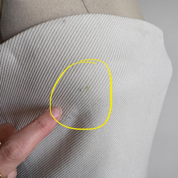 NWOT BCBGMaxAzria Strapless Wide Leg Jumpsuit in Cream Sz 2 - Picture 7 of 12